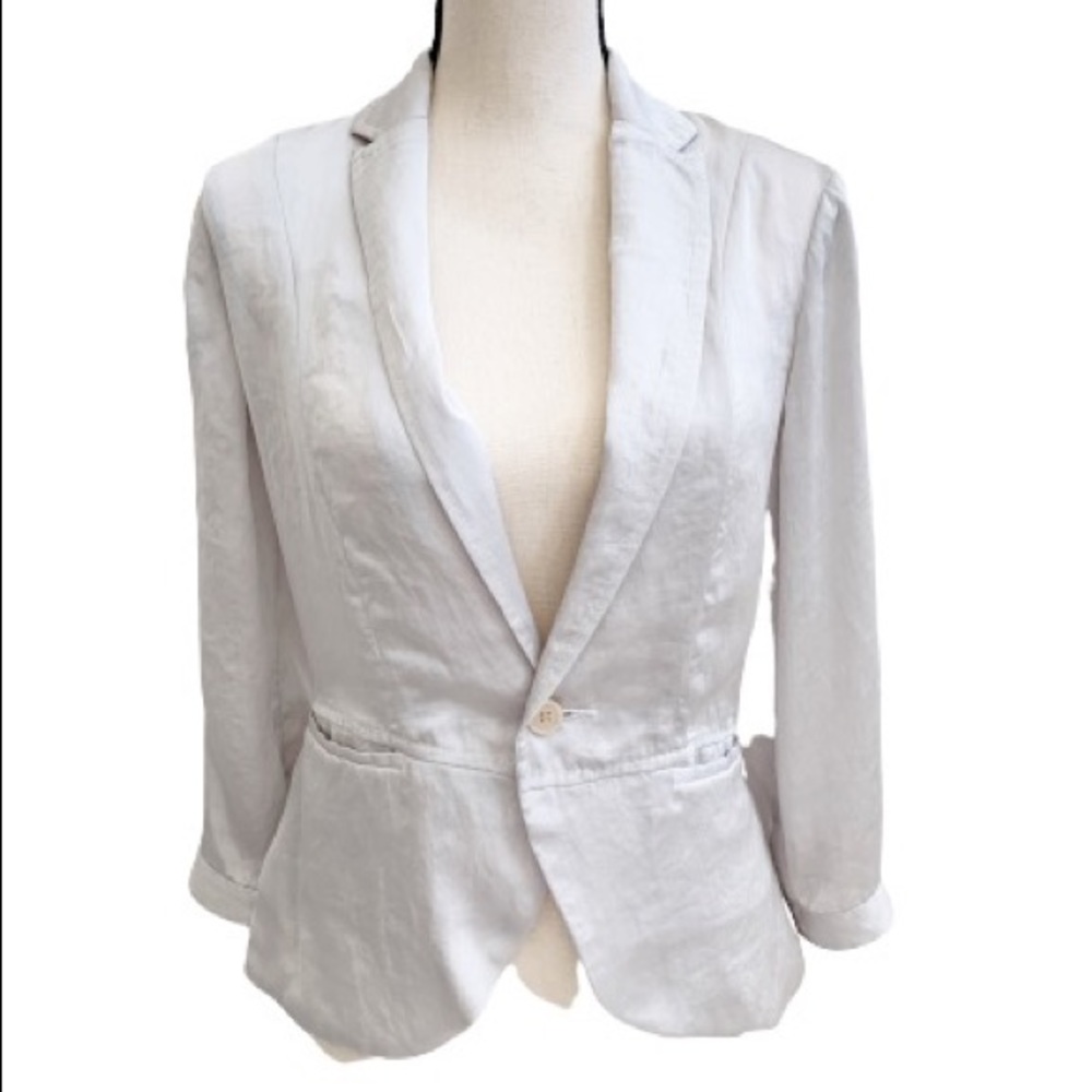 Diesel Off-white Satin-Finish Blazer